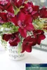 1Bouquet 5 Heads Artificial Flower Fake Orchid with Grass Silk Flowers Party Home Decorative 4 Colors for Choice