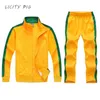 Licity Pig Sweatsuits Tracksuit Män Team Track Dräkt Zip Track Jacket Sweatpants Joggers Män Tracksuits Sport Passar Jogging Set 201109