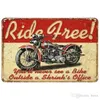 Style indien rétro moto huile étain signe décor métal conseil peintures Plaques pour Bar café Garage fer plaque affiches mur autocollant 9486896