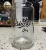 Sublimation New 12/16/20oz tumblers Creative Sequins Glass Can shape Bottle with Lid and Straw Summer Drinkware Mason Jar Juice Cup