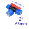 1 2 3 4 1 1 25 1 5 2 Tee Plastic Ball Valve Water Splitter T-Type PE Fast Connection Pipe Quic286g