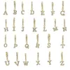 1 Piece Gold Silver Color Clear Cz 26 Initial Charm Circle Dangle Drop Earring Name Letter Alphabet Earrings for Women Girls276q