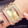 Diamond D Gaishideng Foreign Trade Cross-Border Three-Chain Large Diamond-Embedded Quartz Womens Watch Non-Mechanical Watch319h