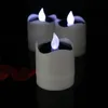 6pcs/set Solar Candles Flameless Rechargeable White LED Tea Lights Candles Battery Operated Waterproof Candle Garden Outdoor T200601