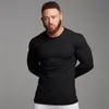 الخريف أزياء الرجال تي شيرت سترة س الرقبة يتأهل knittwear الرجال اللياقة البدنية طويلة الأكمام البلوفرات القمصان 201106