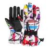 Ski Gloves Printed Men Women Winter Thicked Warm Waterproof Anti-slip Cycling Motorcycle 3 Fingers TouchScreen Snowboard Gloves1