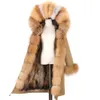 LaVelache X-Long Parka Veste d'hiver Femmes Manteau de fourrure véritable Big Natural Raccoon Fur Hood Streetwear Détachable Vêtements d'extérieur Nouveau 201103