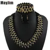 MayJim Statement Necklace Fashion Jewelry Sets Handmade Beads Chain Crystal Dubai Vintage Bijoux Accessories 201222