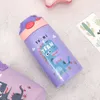 Kids Cartoon Dinosaur Drinking Thermos Double Layers Stainless Steel Water Bottles Children Insulated Cups Portable Home School LJ201218