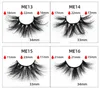 25 mm Long 3D Mink Eyelash Eyelash Extensões grossas Mink Lashes Natural Falso cílios com caixa de varejo 20 estilos