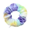 Hot sale tie-dye zipper large intestine ring European and American flannel large intestine ring fashion hair accessories GD1173