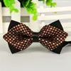 Moda Man's Embandding Wedding Ties Sukienka Elegancka regulowana muszka w kratka wzór biznesowy Koszulka Bowtie