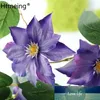 As flores de seda Vintage Artificial Clematis Abastecimento Floral Supplies falso Falso Hastes Ramos spray Início Wedding Flowers