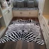 Zebra Rug for Living Room Cowhide strpe faux skin mat Simulation Animal file Bedroom Carpets Shaggy Home Decor ins dropshipping Y200527