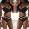 White Black Bandage One-piece Bathing Suits Women Push-up Padded Monokini Bandage Bikini Swimsuit Triangle Swimwear Beachwear220S297x