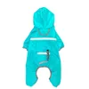 Welsh Corgi Dog Raincoat Poodle Bichon Frise Schnauzer Shiba Inu Dog Clothes Waterproof Clothing Jumpsuit Pet Outfit Rainwear 201030