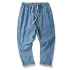 Sobre o tamanho 42 46 48 Moda dos homens Jeans Novo Outono Inverno Menos Denim Harem Calças Casuais Homens para Jeans Brand Roupas 201111