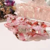 Large Acrylic Marble Print Hair Claw Clips Clamps Hairpins For Women Clip Textured Barrette Hair Accessories