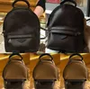 Mode Glatter Reißverschluss Mini Rucksack Rucksack Echtes leder kinder rucksack frauen Braun druck rucksäcke Kostenloser versand