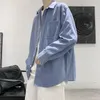 2020 Stile coreano da uomo Moda a maniche lunghe Solido 5 colori Camicie hawaiane Camisa Social Masculina Streetwear Shirts M-3XL1