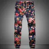 Pantalons pour hommes 202120 hommes fleur imprimé coton lin sarouel pantalon Vintage mode Long pantalon Joggers pantalons de survêtement grande taille