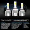 1Pair Car Headlight Lampor LED H1 H4 H7 H8 H11 Auto C6-lampor HB4 H27 8000LM 6000K 36W Billjus Universal Canbus