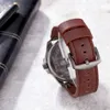 Montres mécaniques automatiques de luxe pour hommes montre-bracelet sport marron noir horloge bracelet en cuir étanche relogios masculino