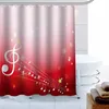 Modern Music Shower Gordijn Decor Waterdichte polyester Stoffen Bad 180x180cm Eco -vriendelijke badkamer T200711