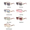 Óculos de sol MimiYou Rimless Borda Sharp Quadrado Mulheres Retro Groin Grein Homens Moda Vidros Marca UV400 Óculos Máscaras