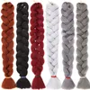 41-дюймовый одноцветный светящийся для волос оптом синтетический удлинитель волос поворот джамбо плетение Kanekalon волос бесплатная доставка DHL