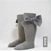 6 Colors Childrens Girl Princess Velvet Bow Socks Kid039s Bow In Tube Socks Cute Baby Toddler Knee High Wool Knitted Sock 07Y 6833368