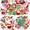 50pcs Noel Duvar Etiketler Noel ağacı Ev Dekorasyonu Noel Baba Graffiti Sticker Su geçirmez Laptop Kaykay Parti Hediyeleri 4 5sl G2