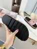 Latest Retro style down slippers Women men slippers fashion selling sandal slides top Nylon old fabric shoes wint