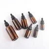 5 - 100ML Amber Glass Bottles with Eye Droppers and Black cap Glass Dropper Bottles for Essential Oils,Lab Chemicals,Perfumes