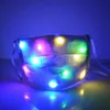 LED Light Glowing Masks Nightclub Luminous Halloween Light Up Half Face Mask Disco Party Mouth Cover DDA626