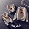 2020 Kerst Xmas Family Matching Pyjama's Hoodies Winter Warm Kid Jongens Truien Voor Parent-Child Santa Claus Nieuwjaar Gift LJ201111