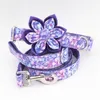 Purple Magic ragazza collare per cani fiore e guinzaglio per cane gatto con fibbia in metallo oro rosa T200517