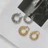 Hoop & Huggie Peri'sBox Symmetrical Round Multi Knots Geometric Earrings Brass Gold For Women Stylish Dainty Hoops 20211