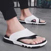 Slipper heren mode 2022 zomer nieuwe stijl lederen slippers anti slip outdoor flip flops mannen strandschoenen 03ff #