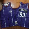 정통 실제 스티치 레트로 농구 유니폼 후퇴 빈티지 93 Ba PE Jersey