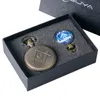Brąz Freemasonry Masonic Biżuteria Zegarek kieszonkowy z Naszyjnik Wisiorek i Wysokiej Jakości Set Gift Set T200502