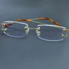 2023 Designer-Brille Modell Vintage randlos klar Männer Rahmen zum Füllen Prescription Fashion Brillen Frauen Luxus Brillen Rahmen Sonnenbrille