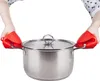 Hemma mini ugnsmittor silikon v￤rmebest￤ndig matlagning nyp mitts finger protektor potten h￥llare f￶r k￶k matlagning bakhem verktyg