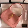 2023 projektant mini torba z grubej bawełny kobiety Crossbody luksusy skórzane torby na ramię damskie torebki na zewnątrz skrzynki nowe torebki pod pachami 1961 lato kolor różowy