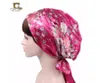 Nuove donne signore berretti cappello di seta notte berretto da notte capelli cofano cappello copricapo raso turbante avvolgente foulard14707759