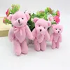 50Pcs 8cm Bow Tie Joint Teddy Bear Plush Toys Gift, DIY Creative Handmade Jewelry Accessories