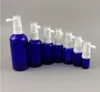 الزجاج الأزرق زجاجة فارغة الفم الأذن الحلق البخاخ الأنف مضخة بيضاء للمحلول المياه 10ML 20ML 30ML 50ML 500 قطع