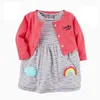 Baby Girl Manga longa Cardigan Coatdress Clothing Moda Criando Counham Roupa Recém -nascido 2020 Cartoon Summer Unicorns