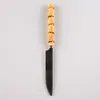 bamboo root dinner steak knife stainless steel wooden handle restaurant household kitchen tableware dinnerware cutlery