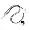 Colliers de Couple Tai Chi pour femmes et hommes, ami Yin Yang, pendentifs appariés, breloques, chaîne tressée, Bracelet de Couple, 1 ensemble